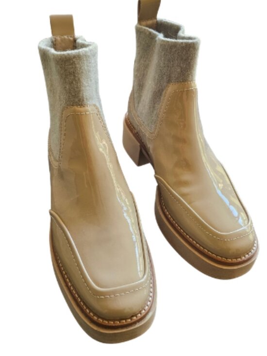 Dolce Vita Shoes - Dolce Vita H2O Waterproof Platform Chelsea Boots - Sand/Cream - Size 7.5 (EUC)